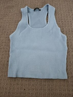 Forever 21 Light Blue Ribbed Tank Top
